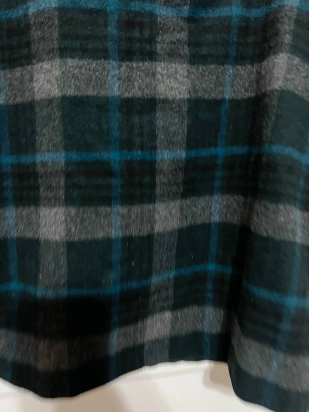 Uniqlo Black and Dark Green Plaid Mini Skirt